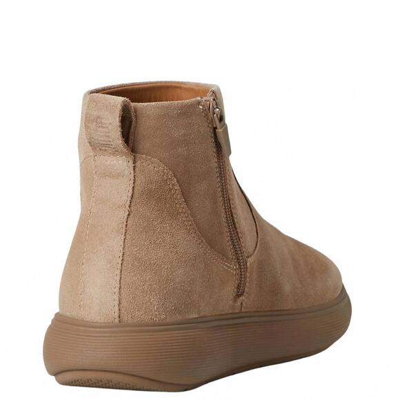 NEW FITFLOP women's iq-comff suede zip ankle boots in taupe - Picture 4 of 6